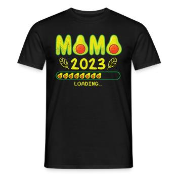 Mom 2023 loading Pregnancy Baby Avocado - Men's T-Shirt - black - Front - AI Model Male 178 light (178cm)