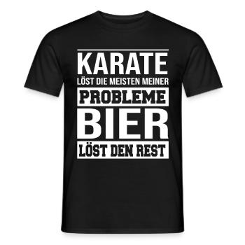 Karate löst die meisten meiner Probleme - Männer T-Shirt - Schwarz - Vorne - AI Model Male 178 light (178cm)