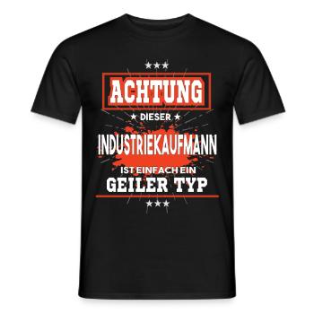 Industriekaufmann ist einfach ein geiler Typ T-Shi - Männer T-Shirt - Schwarz - Vorne - AI Model Male 178 light (178cm)