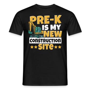 Pre-k est mon nouveau chantier de construction Retour à l’école - T-shirt homme - noir - Devant - AI Model Male 178 light (178cm)