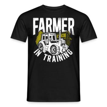 Farming Farmer Tractor Vintage - Men's T-Shirt - black - Front - AI Model Male 178 light (178cm)