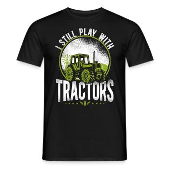 Farming Farmer Tractor Vintage I - Männer T-Shirt - Schwarz - Vorne - AI Model Male 178 light (178cm)