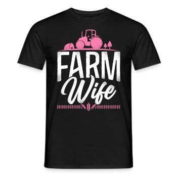 Farming Farmer Wife Tractor - Men's T-Shirt - black - Front - AI Model Male 178 light (178cm)