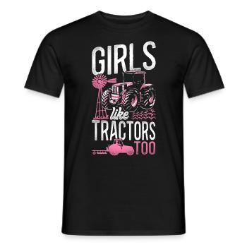 Farming Farmer Girl Tractor - Männer T-Shirt - Schwarz - Vorne - AI Model Male 178 light (178cm)