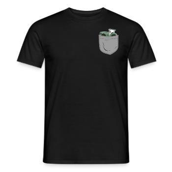 Tracteur de poche agricole agricole - T-shirt homme - noir - Devant - AI Model Male 178 light (178cm)