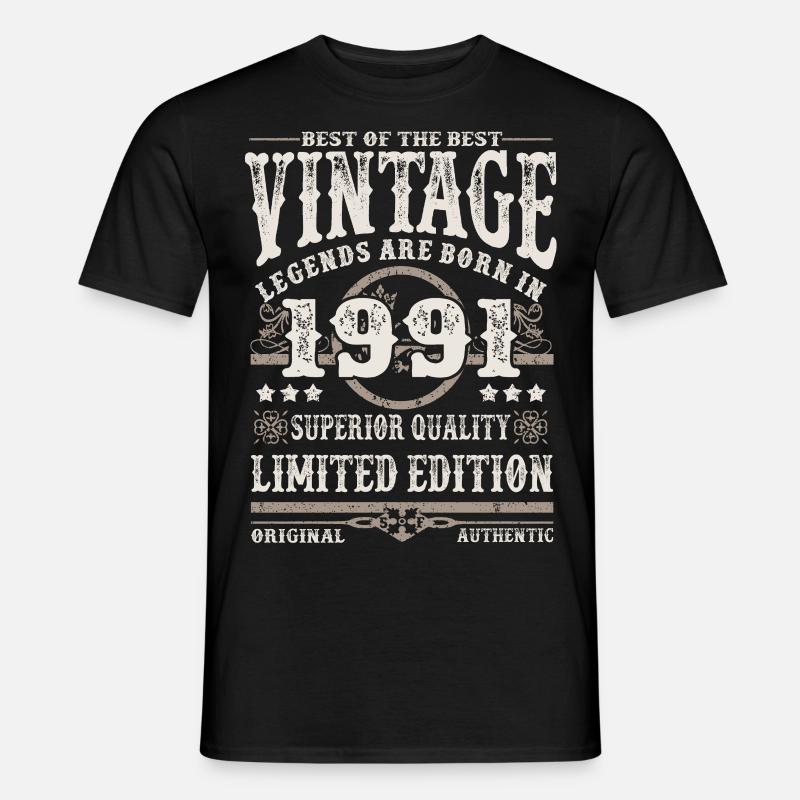Legenden werden 1991 geboren - Männer T-Shirt - Schwarz