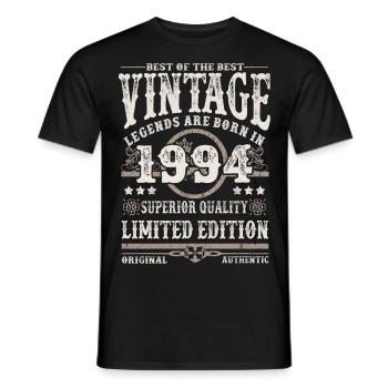 Legenden werden 1994 geboren - Männer T-Shirt - Schwarz - Vorne - AI Model Male 178 light (178cm)