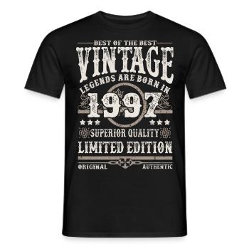 Legenden werden 1997 geboren - Männer T-Shirt - Schwarz - Vorne - AI Model Male 178 light (178cm)