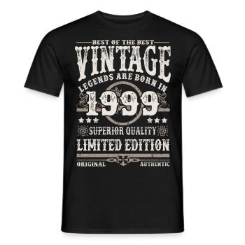 Legenden werden 1999 geboren - Männer T-Shirt - Schwarz - Vorne - AI Model Male 178 light (178cm)