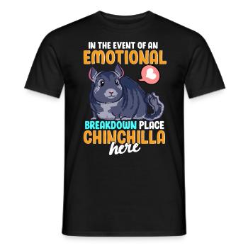 Funny Emotional Breakdown Chinchilla - Men's T-Shirt - black - Front - AI Model Male 178 light (178cm)