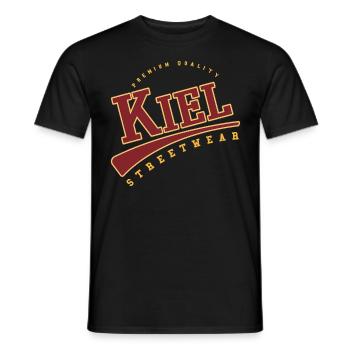 Kiel Germany College High School Style - Men's T-Shirt - black - Front - AI Model Male 178 light (178cm)