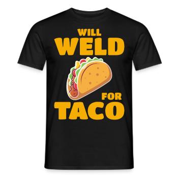Welding Welder Metal Construction Ironworker Taco - Men's T-Shirt - black - Front - AI Model Male 178 light (178cm)