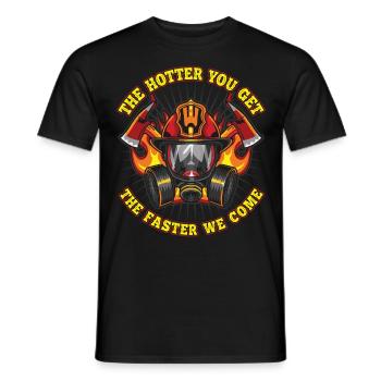 Fire Brigade Saying Firefighter - Men's T-Shirt - black - Front - AI Model Male 178 light (178cm)