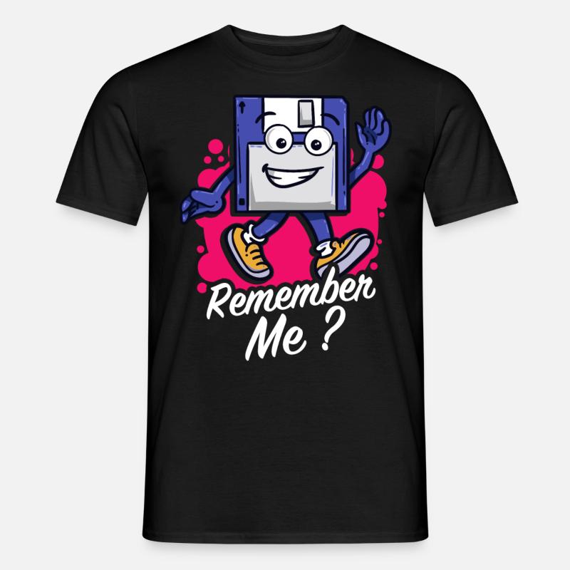 Programmer Retro-diskette Floppy disc - Men’s T-shirt - black