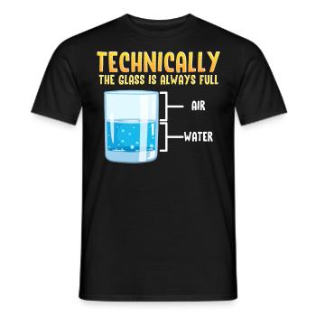 Das Glas ist immer Voll Wissenschaft - Männer T-Shirt - Schwarz - Vorne - AI Model Male 178 light (178cm)