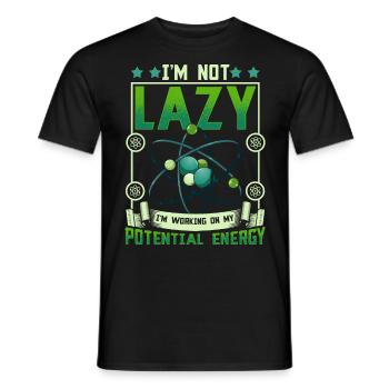 Science Physics Chemistry Lustig Scientist - Men's T-Shirt - black - Front - AI Model Male 178 light (178cm)