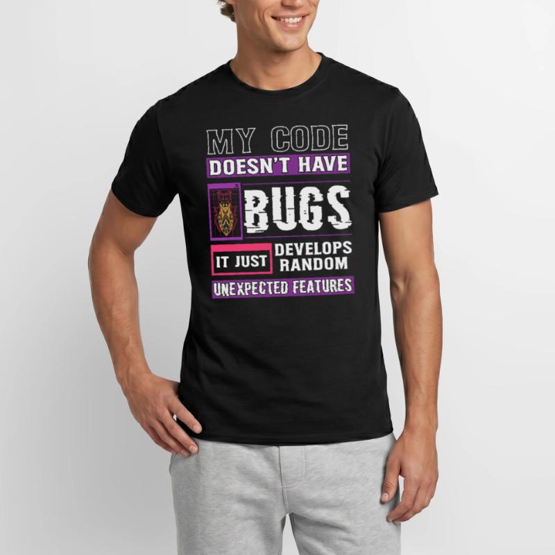 Developer My Code Has No Bugs Funny Coding Men's T-shirt