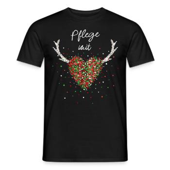 Pflegerin Mit Herz Pflege Weihnachtsgeschenk X-Mas - Männer T-Shirt - Schwarz - Vorne - AI Model Male 178 light (178cm)