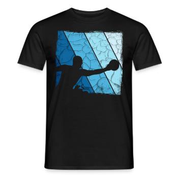 Retro Wasserball Vintage Wassersport - Männer T-Shirt - Schwarz - Vorne - AI Model Male 178 light (178cm)