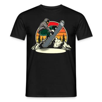 Snowboard Snowboarding Snowboarder - Men's T-Shirt - black - Front - AI Model Male 178 light (178cm)