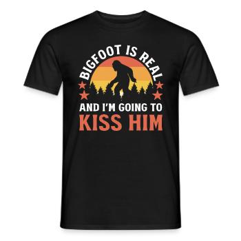 Bigfoot Sasquatch Yeti Créature Mythique Monstre B - T-shirt homme - noir - Devant - AI Model Male 178 light (178cm)