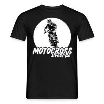 Motocross / Enduro / Freestyle mx / Dirtbike retro - Men's T-Shirt - black - Front - AI Model Male 178 light (178cm)