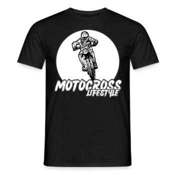 Motocross / Enduro / Freestyle mx / Dirtbike retro - Men's T-Shirt - black - Front - AI Model Male 178 light (178cm)