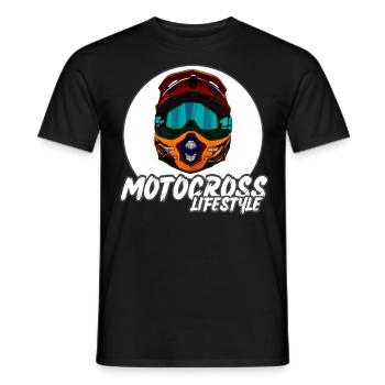 Motocross / Enduro / Freestyle mx / Dirtbike retro - Men's T-Shirt - black - Front - AI Model Male 178 light (178cm)