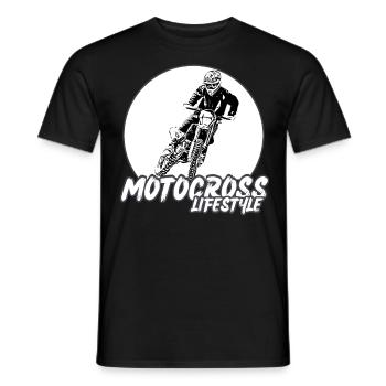 Motocross / Enduro / Freestyle mx / Dirtbike retro - Men's T-Shirt - black - Front - AI Model Male 178 light (178cm)