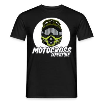 Motocross / Enduro / Freestyle mx / Dirtbike retro - Men's T-Shirt - black - Front - AI Model Male 178 light (178cm)