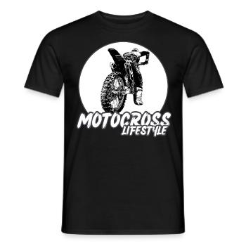 Motocross / Enduro / Freestyle mx / Dirtbike retro - Men's T-Shirt - black - Front - AI Model Male 178 light (178cm)