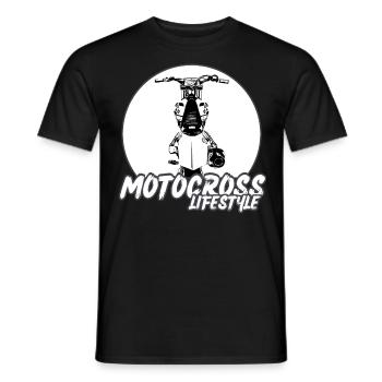 Motocross / Enduro / Freestyle mx / Dirtbike retro - Männer T-Shirt - Schwarz - Vorne - AI Model Male 178 light (178cm)