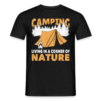 Camping Outdoor Corner Of Nature Camping-car extérieur - T-shirt homme - noir - Devant - AI Model Male 178 light (178cm)