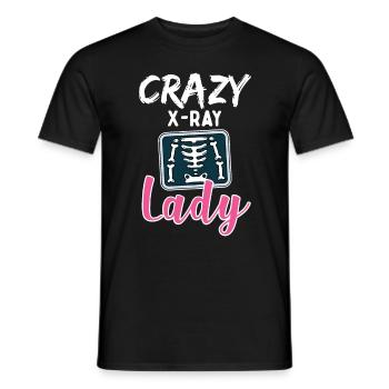 Radiology Crazy X Ray Lady Rad Tech - Men's T-Shirt - black - Front - AI Model Male 178 light (178cm)