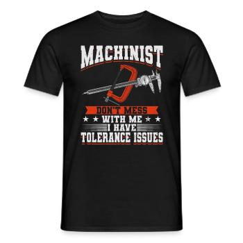 Machines de machiniste - T-shirt homme - noir - Devant - AI Model Male 178 light (178cm)