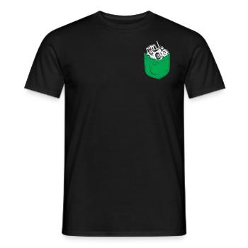 Tracteur de poche agricole agricole - T-shirt homme - noir - Devant - AI Model Male 178 light (178cm)