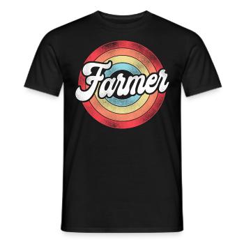 Farming Farmer Retro Vintage - Männer T-Shirt - Schwarz - Vorne - AI Model Male 178 light (178cm)