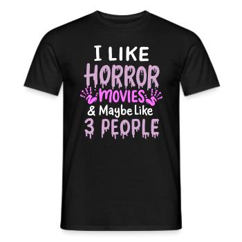 Ich Mag Horrorfilme - Männer T-Shirt - Schwarz - Vorne - AI Model Male 178 light (178cm)
