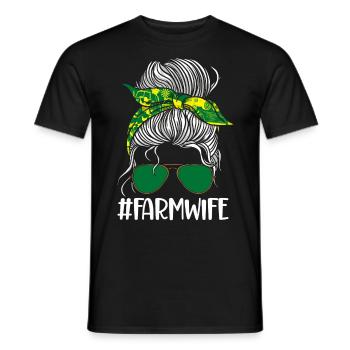 Farming Farmer Girl Wife Sun - Männer T-Shirt - Schwarz - Vorne - AI Model Male 178 light (178cm)