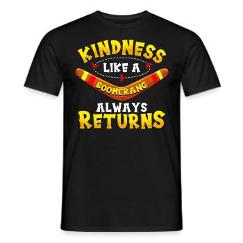 Freundlichkeit Wie Ein Bumerang - Männer T-Shirt - Schwarz - Vorne - AI Model Male 178 light (178cm)