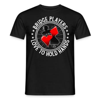 Jeu de cartes Bridge Player - T-shirt homme - noir - Devant - AI Model Male 178 light (178cm)