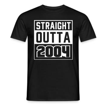Straight Outta 2004 Geburtstag 2004 Geboren 2004 - Männer T-Shirt - Schwarz - Vorne - AI Model Male 178 light (178cm)