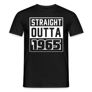 Straight Outta 1965 Birthday 1965 Born 1965 - Men's T-Shirt - black - Front - AI Model Male 178 light (178cm)