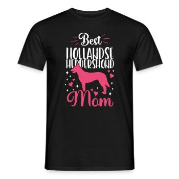 Beste Hollandse Herdershond Mama - Männer T-Shirt - Schwarz - Vorne - AI Model Male 178 light (178cm)