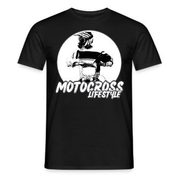Motocross/enduro/freestyle mx/dirt bike retro - Men's T-Shirt - black - Front - AI Model Male 178 light (178cm)