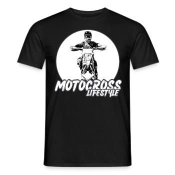 Motocross / Enduro / Freestyle mx / Dirtbike retro - Männer T-Shirt - Schwarz - Vorne - AI Model Male 178 light (178cm)
