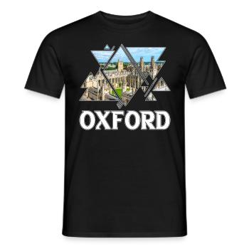 Oxford Angleterre UK City Skyline Accueil Amour - T-shirt homme - noir - Devant - AI Model Male 178 light (178cm)