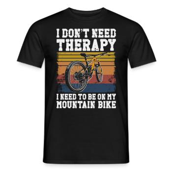 Enduro MTB Mountain Bike Riding - Männer T-Shirt - Schwarz - Vorne - AI Model Male 178 light (178cm)