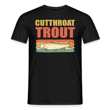 Cutthroat Trout Trout Fishing Fish Hunting - Men's T-Shirt - black - Front - AI Model Male 178 light (178cm)