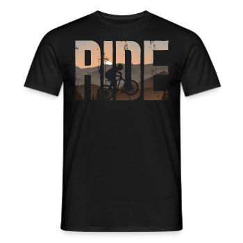 Enduro VTT VTT Équitation - T-shirt homme - noir - Devant - AI Model Male 178 light (178cm)